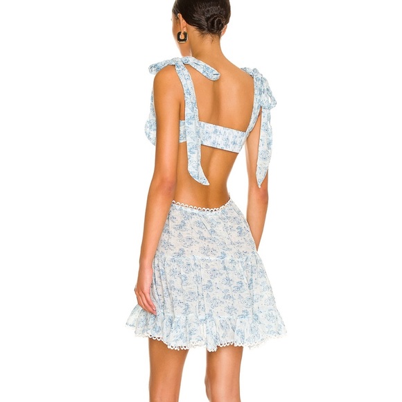 Tularosa Blue Floral Dress - Picture 2 of 4